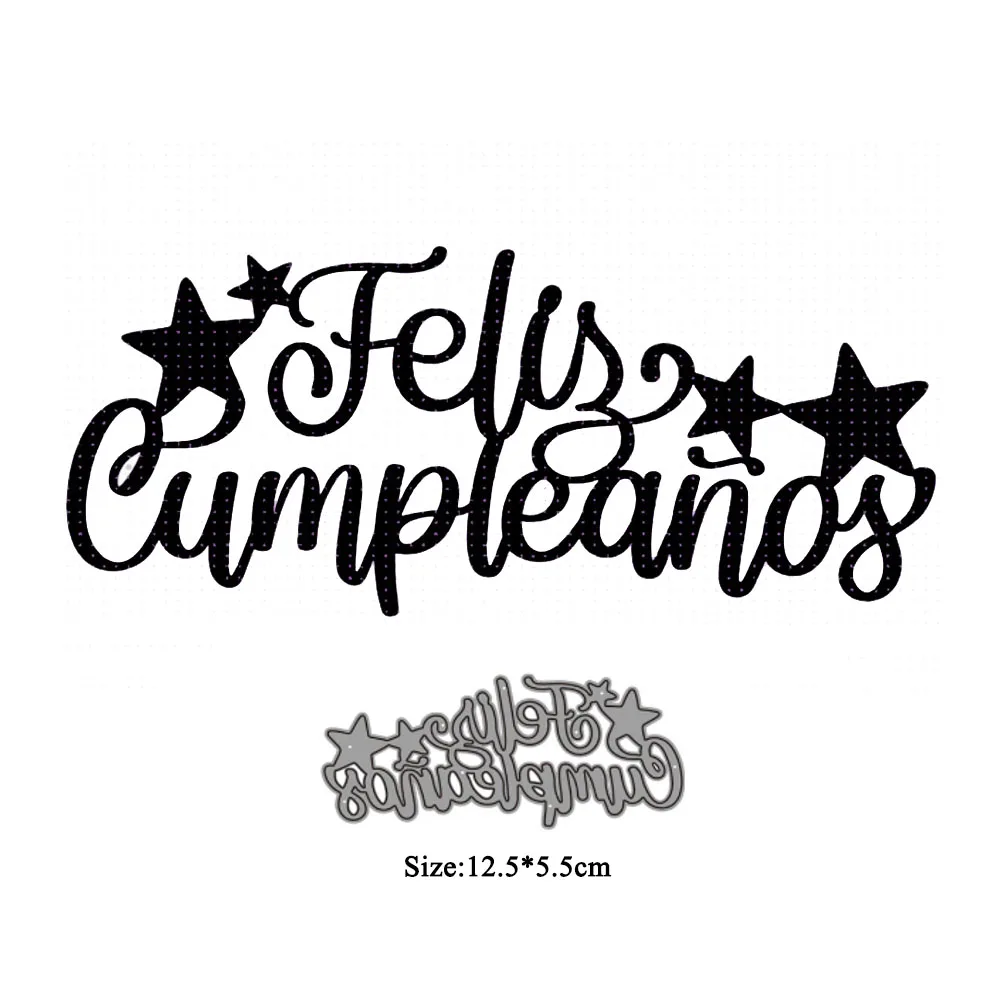 

Металлические штампы вырезанные испанские слова украшение для скрапбукинга бумаги рукоделия Нож Форма лезвие перфоратор трафареты