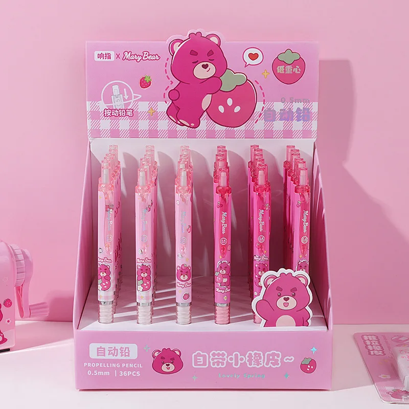 

Механические карандаши Disney Lotso 0,5 мм, автоматические карандаши для студентов, школьные принадлежности, канцелярские принадлежности, оптовая продажа, 6/36 шт.
