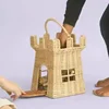Hand-woven Storage Baskets Rustic Vacation Picnic Carrying Basket Children Design Cute Rattan Castle Bag Kids Toys Photo Props 4