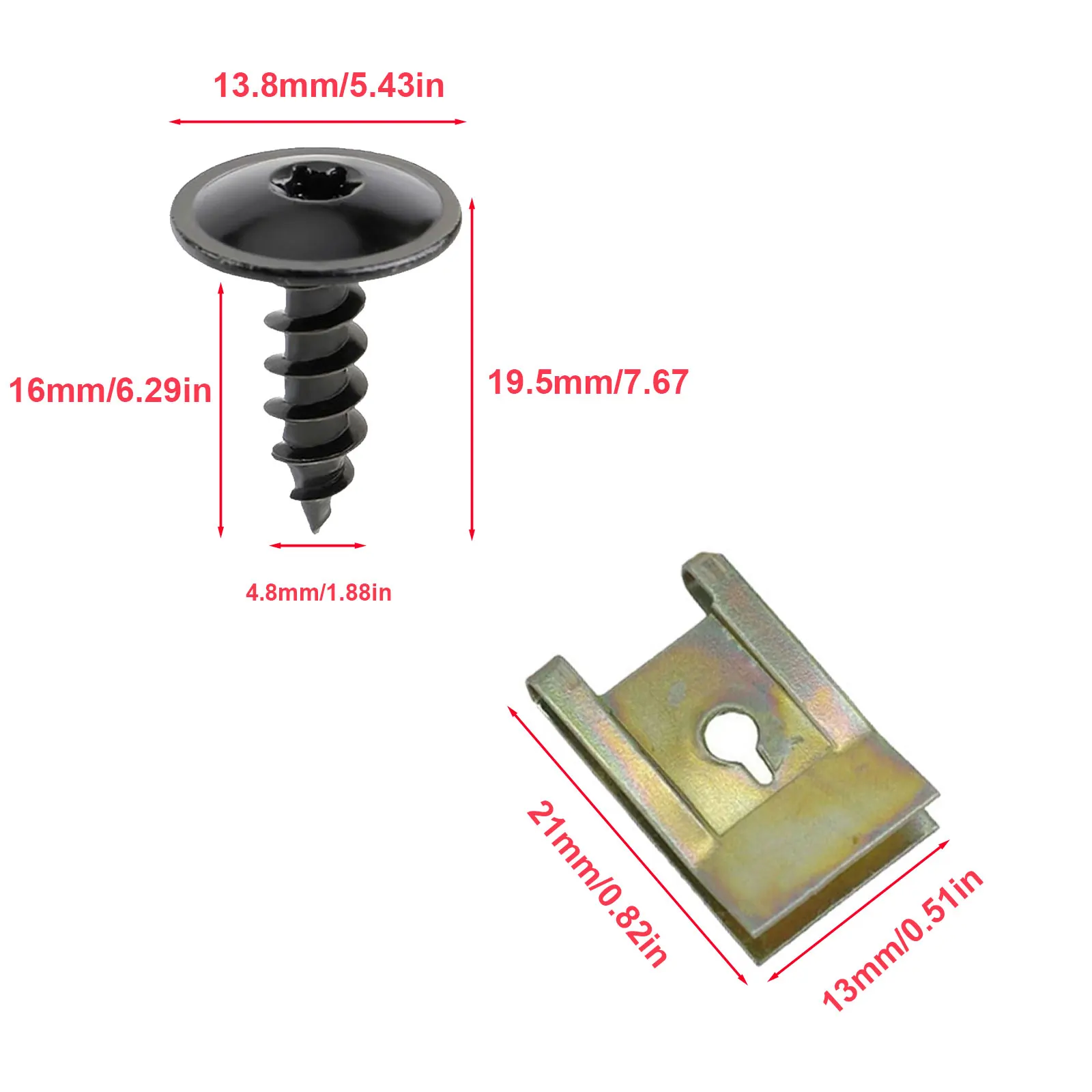 Wheel Arch Liner Self Tapping Screws M5x16 Torx Head Screw For Audi A3 A4 A5 A6 A7 A8 Quattro Q3 Q5 Q7 R8 RS3 RS5 S4 S5 S6 S8