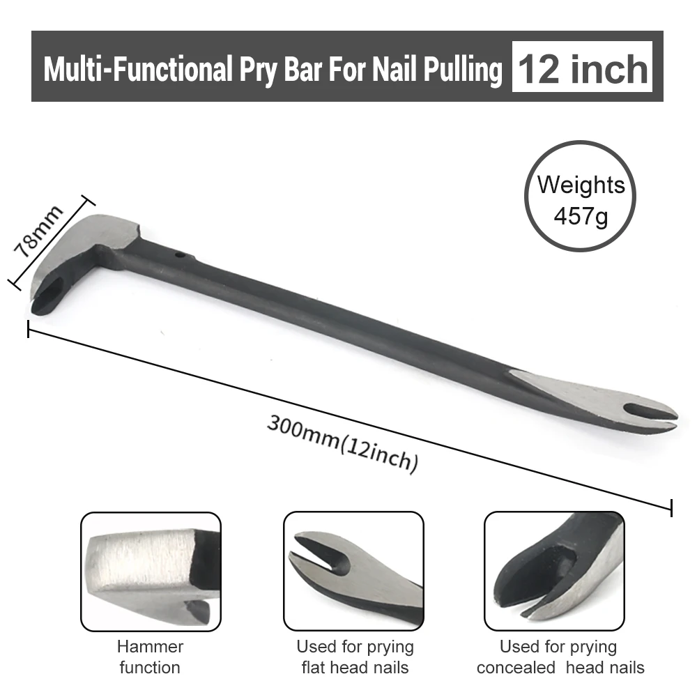 Versatile 3-in-1 Nail Puller Set for Various Disassembly Tasks