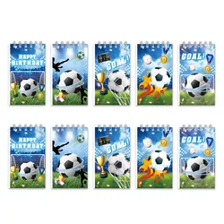 Football Enthusiast's Ultimate Mini Notebook - Smooth Writing Diary and Planner (Mixed Colors 10pcs)