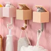 1 PCS Creative Cat Hook Cute Seamless Dormitory Bedroom Door Hangers Hooks Key Umbrella Towel Cap Coat Rack Wall Decoration 1