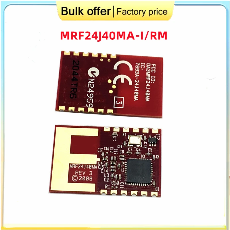 

MRF24J40MA-I/RM модули Zigbee-модуль приемопередатчика 802.15.4 2,4 ГГц IEEE 802.15.4