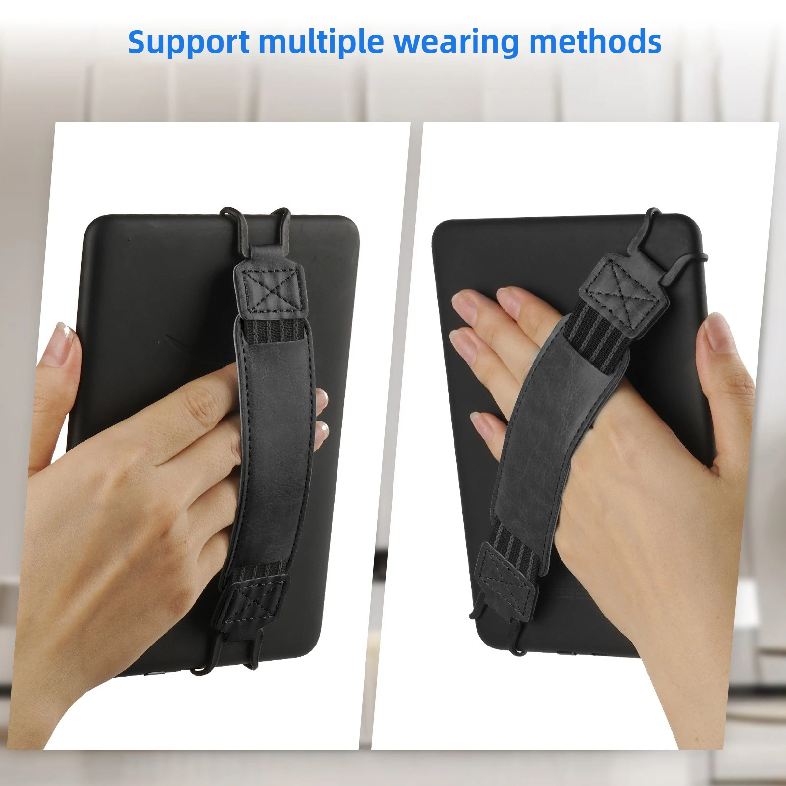 2-IN-1 Clear TPU Shockproof Back Cover Case with Security Hand Strap