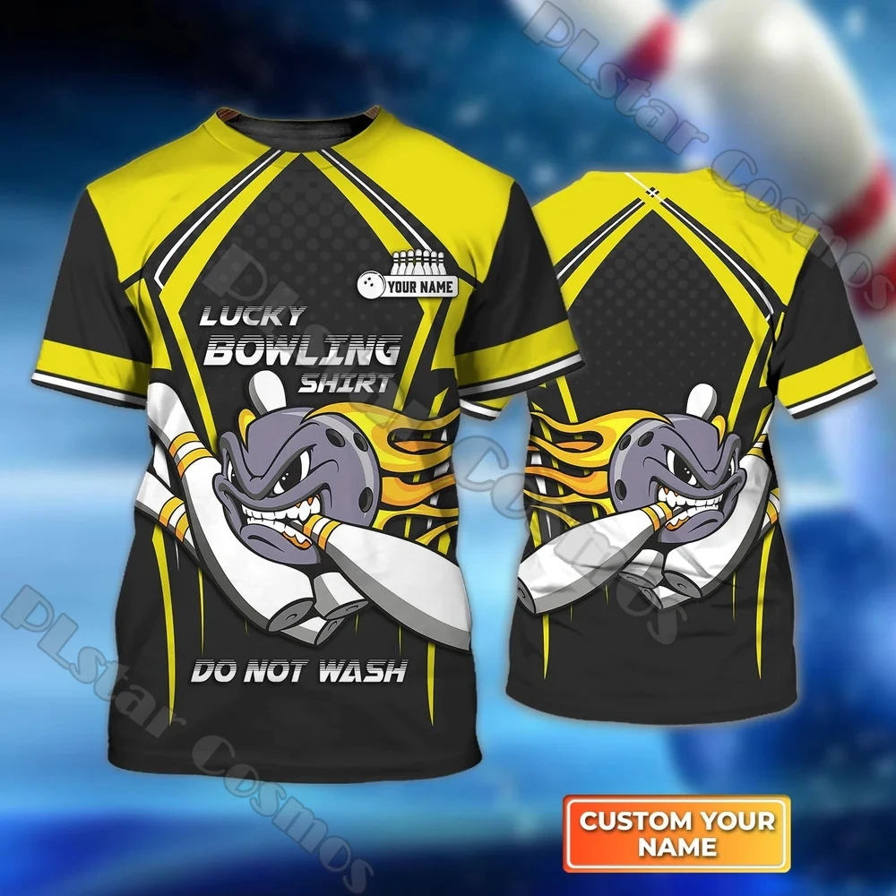 Sommer Neueste Mens t shirt Personalisierte Name Bowling Team 3D Volle Gedruckt Unisex Casual T-shirt Geschenk Für Bowling Liebhaber DW206 – Detail 25