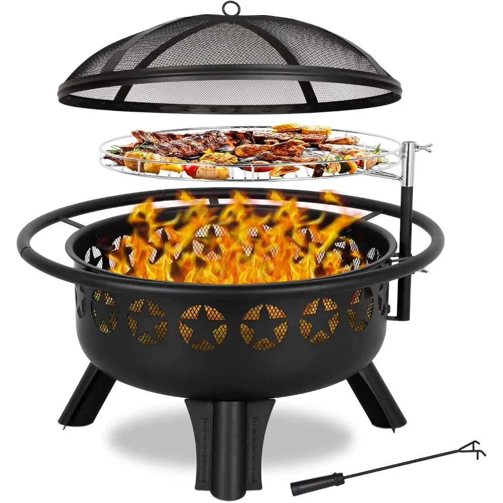 2 in 1 Fire Pit with Grill image 1