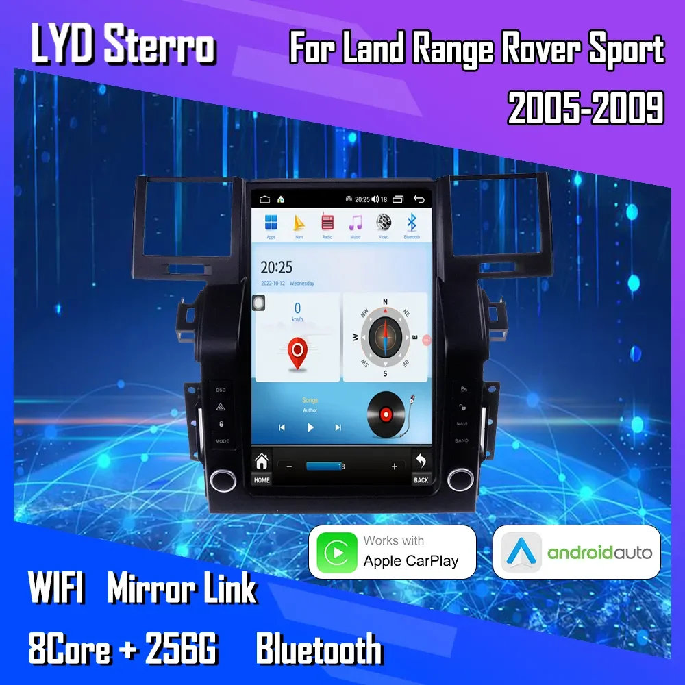 

LYD Sterro For Land Rover Range Sport 2005-2009 Radio 4G Navigation CarPlay Android 13 Tesla Style Smart Multimedia Video Player