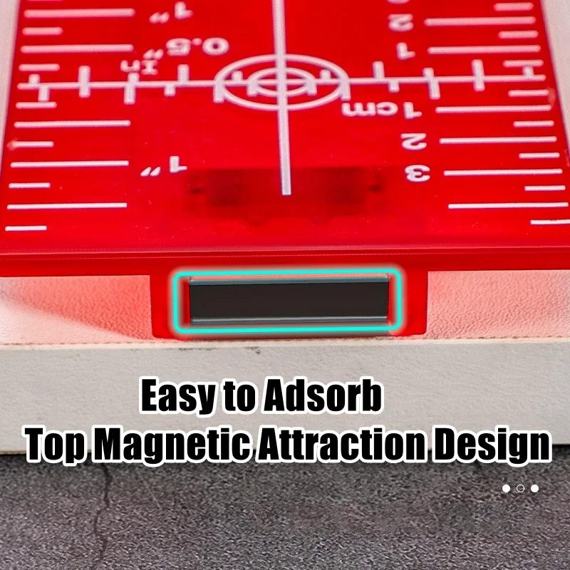 Laser Level Target Board Red/Green Line Beam Distance Plate Inch/cm Leveling Board Tool Hanging On Wall & Floor
