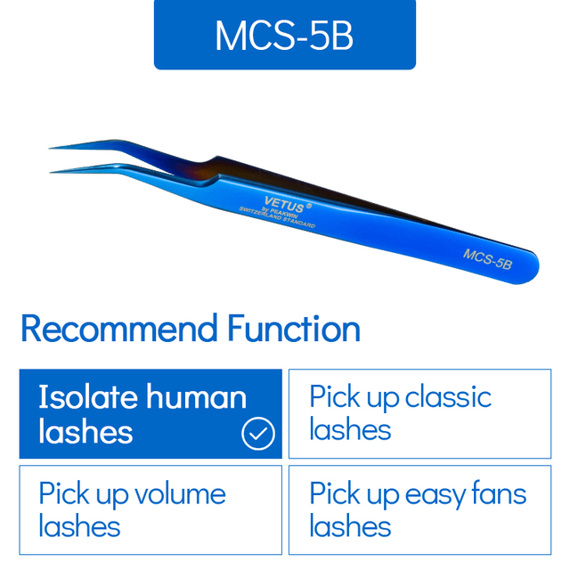 Vetus MCS All size single pack tweezers for eyelash extensions