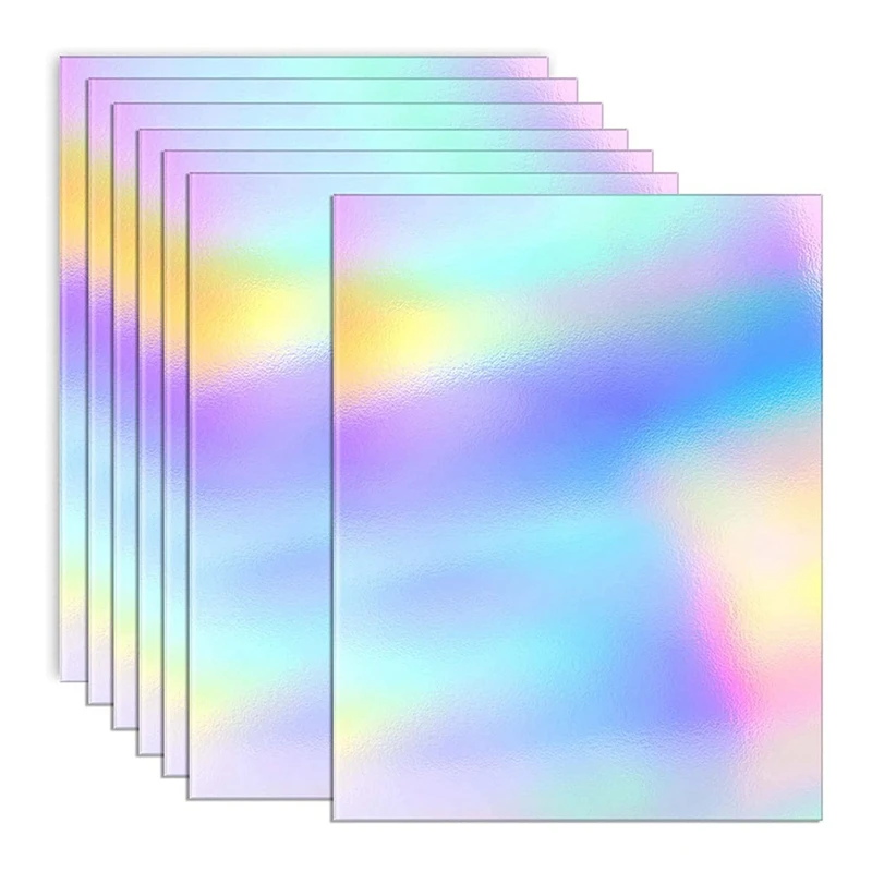 

Metallic Holographic Card Shiny Mirror Paper Sheets Spare Parts Accessories Reflective Post Board Size 8.5 X 11 Inch 50 Pack