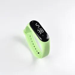 3D Spiderman Kids Waterproof LED Sports Watch (Light Green - W)