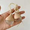 5ml Empty Pendant Auto Perfume Frosted Mini Perfume Bottles with Wood Lid Frosted Glass Bottle Essential Oil Container Portable 1