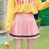 Preppy Girl Pleated Skirts Elastic Waist Summer Vintage Mini Skirts Korean Streetwear Spring Student Strips Designed Dance Skirt 3
