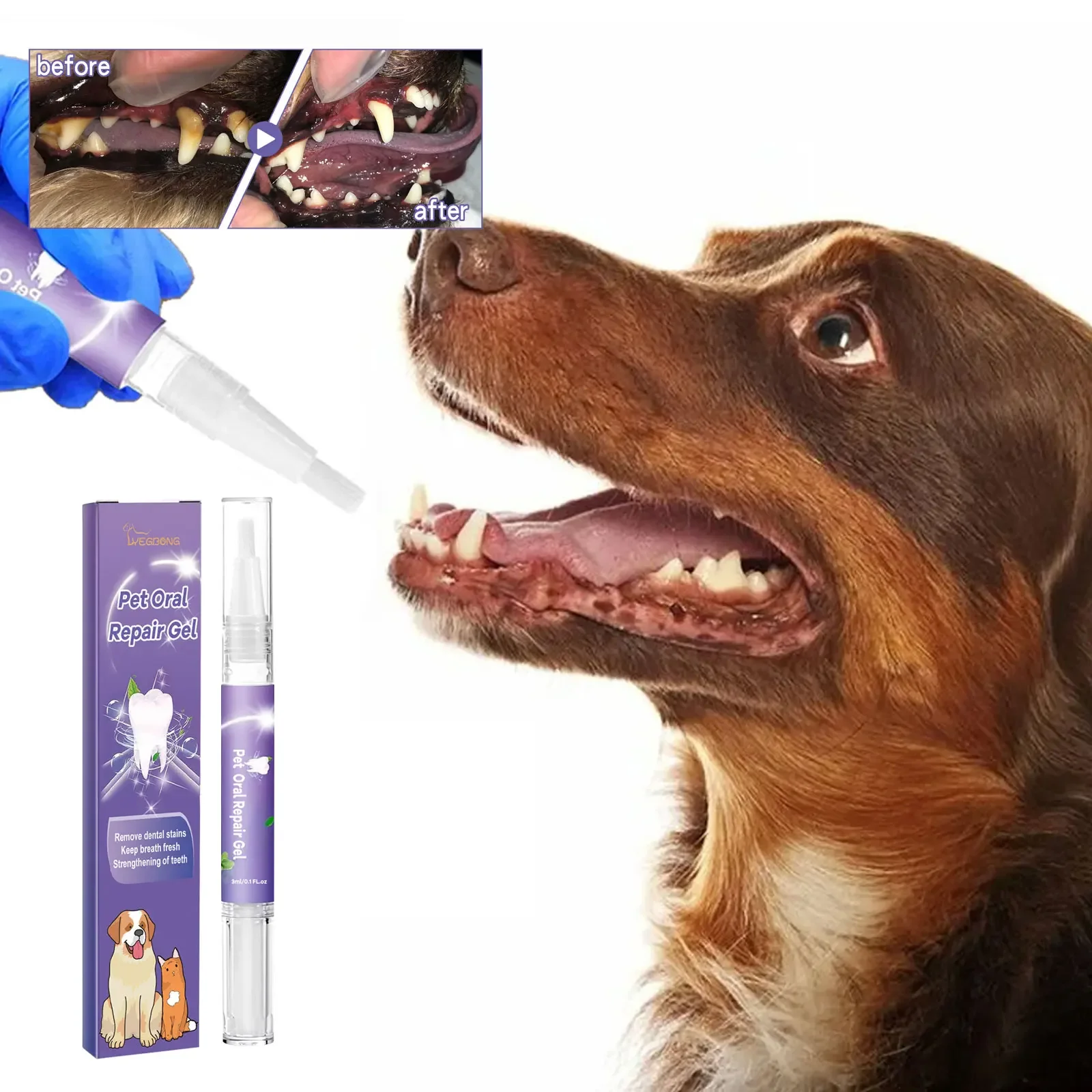 

Pet Teeth Cleaner Pen Prevent Calculus Cat Mouth Fresh Teeth Stains Tartar Removal Kitten Bad Breath Oral Cleaning Dog Deodorant