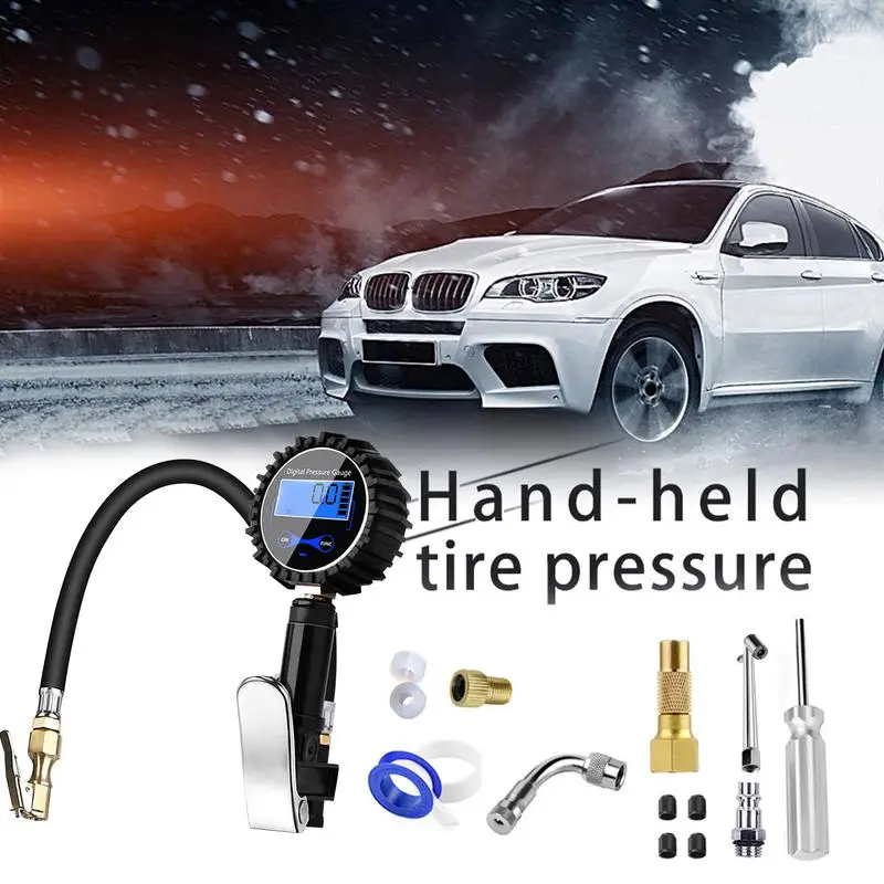 

Tire Pressure Gauge Digital Car Tire Air Pressure Inflator LCD Pressure Guage Car Truck Air Tire Inflator LED Backlight Tester