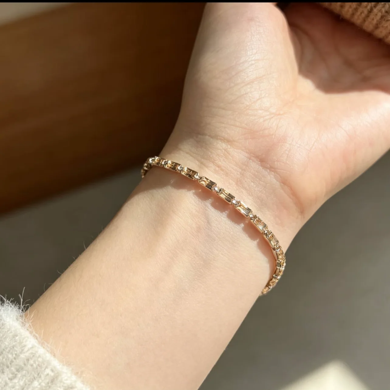 New sterling silver bracelet square full shining cat eye stone adjustable bracelet sea blue gemstone zircon silver bracelet Gift