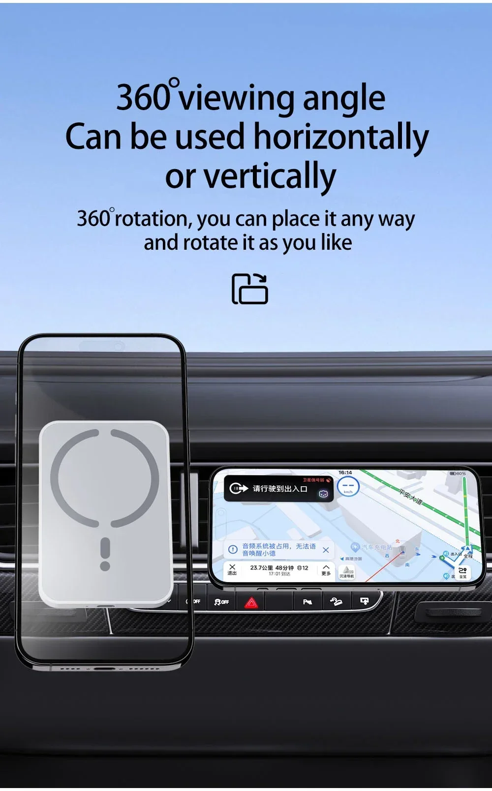 30W Magnetic Car Wireless Charger Sucker For Magsafe iPhone 12 13 14 15 16 Pro Max Air Vent Phone Holder Stand Fast Car Charging