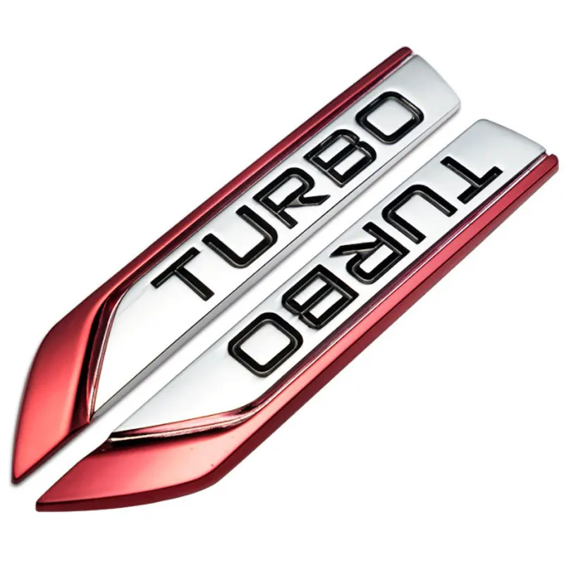 

Car metal modification logo turbocharged 3D three-dimensional turbo car sticker side label tail letter car sticker attachment