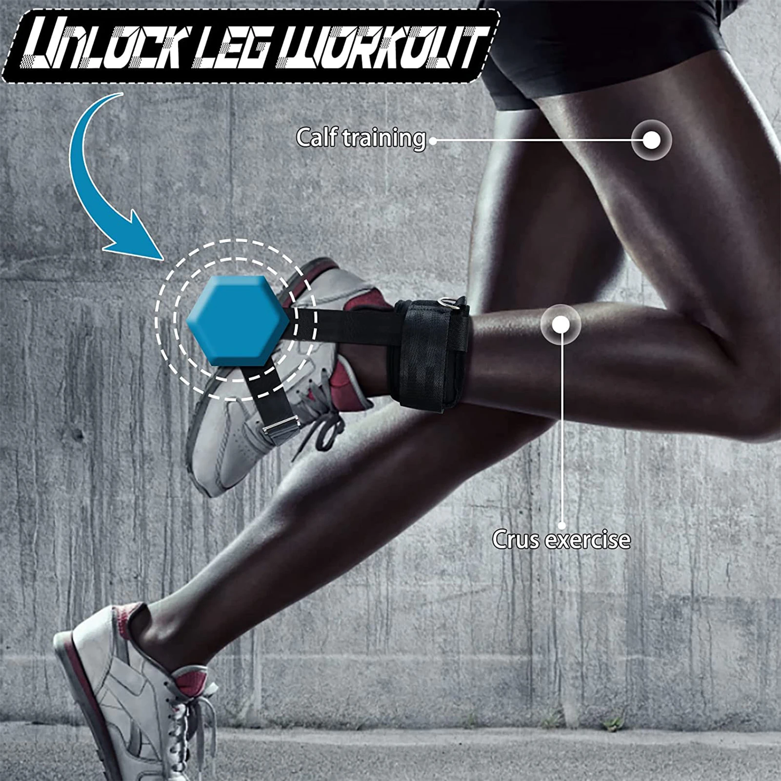 

Adjustable-Dumbbell Ankle Strap Multipurpose Ankle Dumbbell Belt For Indoor Outdoor Leg Muscle Strengthen Trainer Home Gym