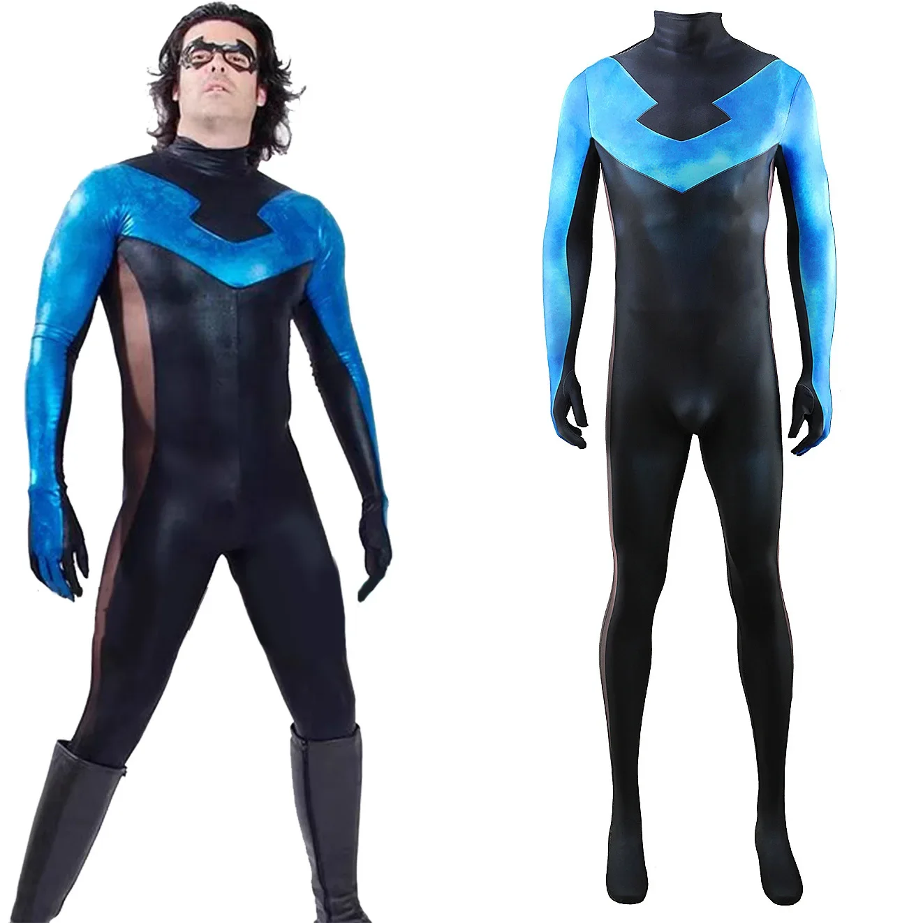 Night Wing Cosplay Costume Superhero 3D Printed Spandex Bodysuit Boys Man  Night Wing Zentai Outfit Halloween Costume for Adult - AliExpress, image size:1322x1322