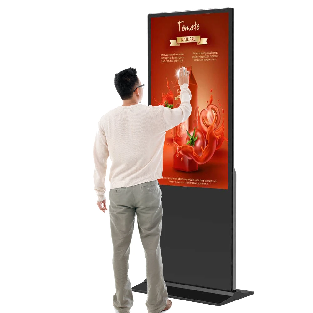 

New Floor Standing Kiosk 43 Inch Android Video LCD Advertising Player Equipment Indoor Totem Digital Touch Signage Display