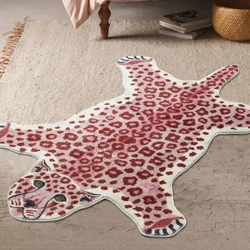 Carpet for Living Room Tiger Leopard Print Plush Bedroom Bedside Mats Home Decoration Cartoon Fluffy Rugs Ковер Tapis Tapete 러그