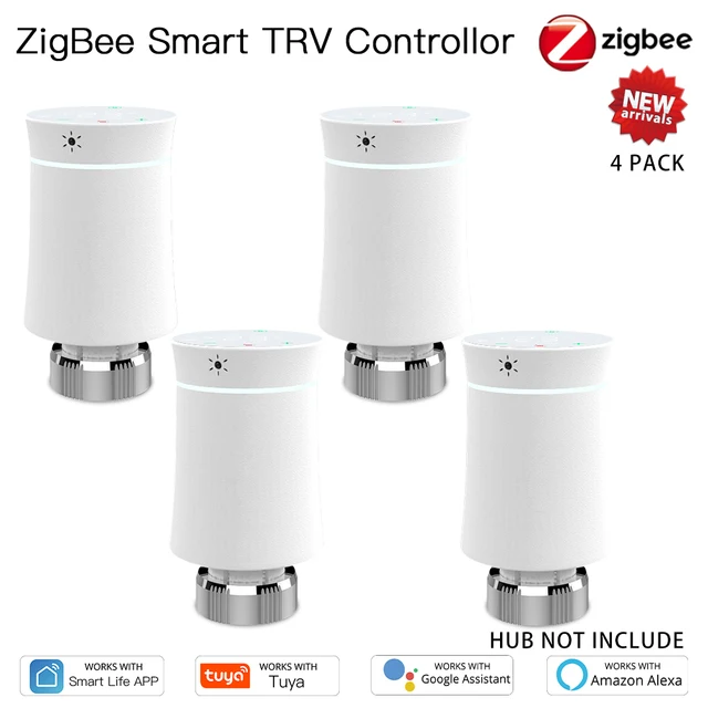 MoesHouse ZigBee Thermostat Tuya Radiator Actuator Valve Smart Programmable TRV Temperature Controller Alexa Voice Control New option 4