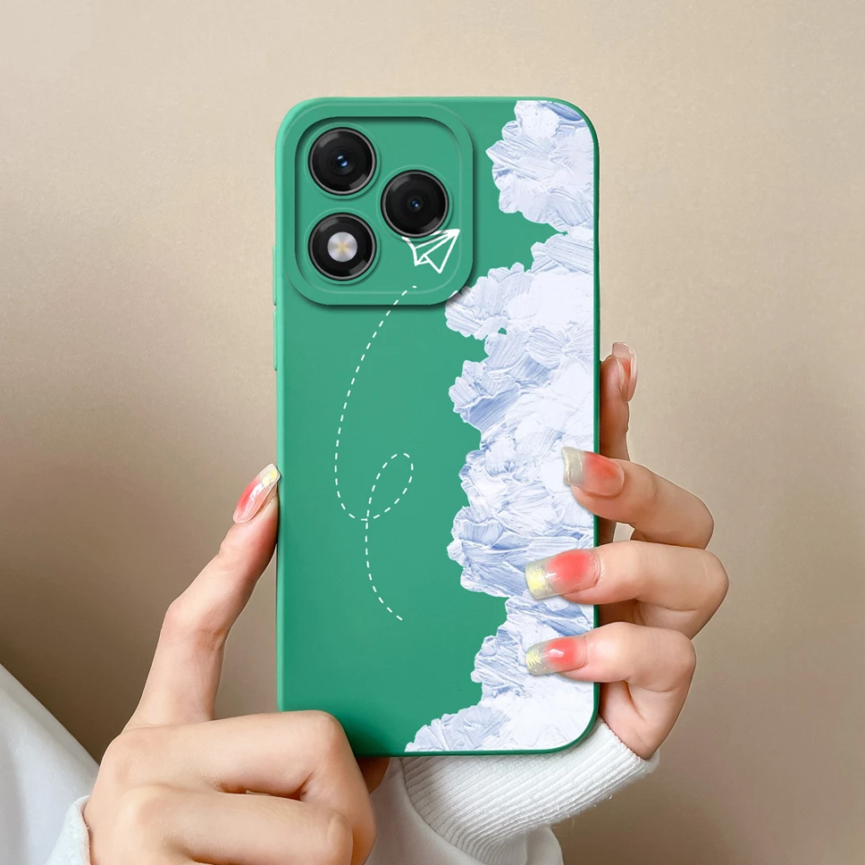 Lovely Flower Star Pattern Liquid Silicone Soft Case - High Quality Back Cover