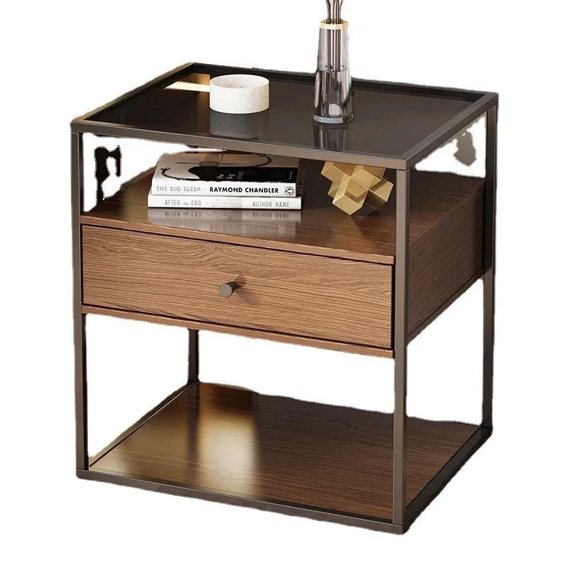 

Bedside table, bedroom, household modern minimalist storage cabinet, light luxury, high-end feeling, bedside cabinet