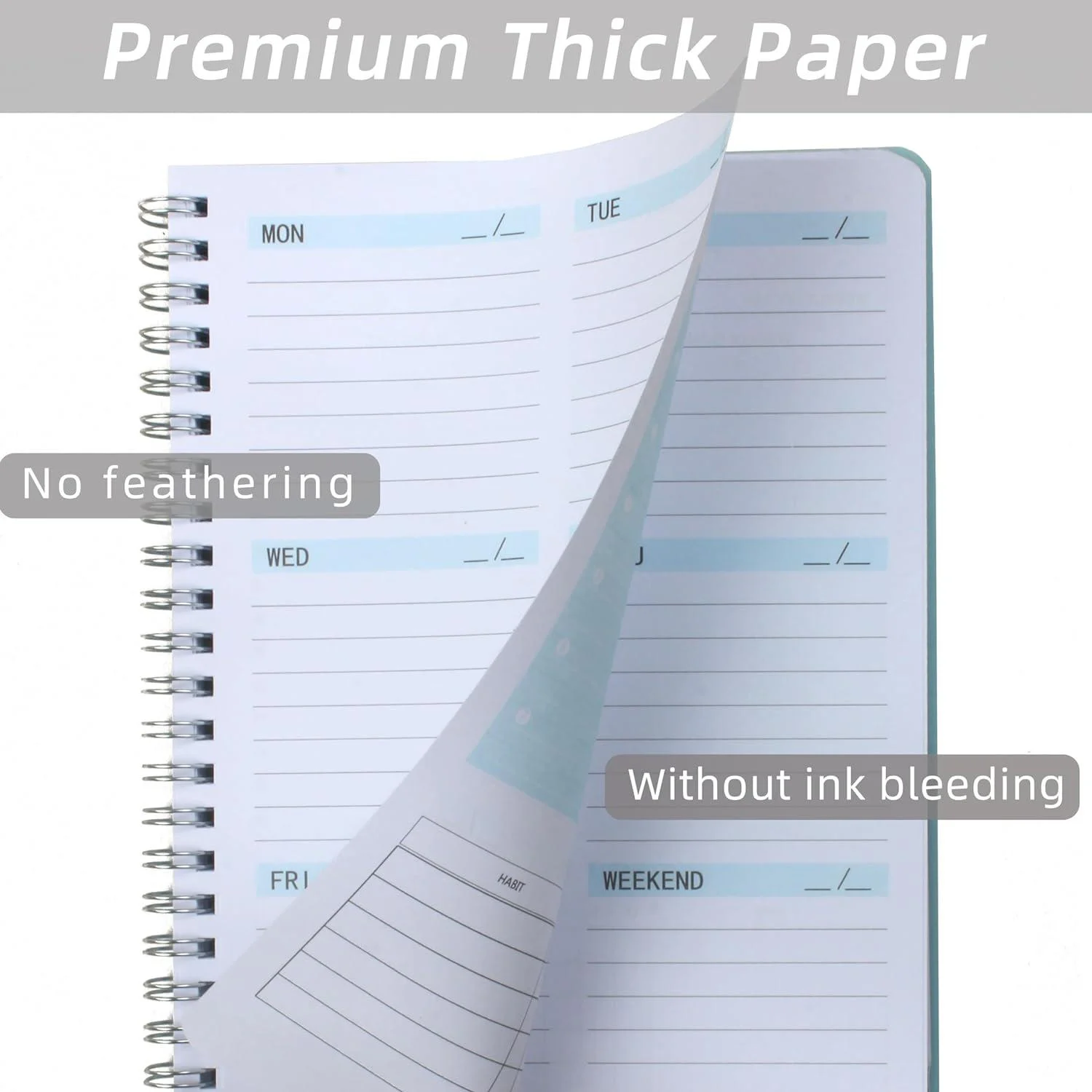 52-Week Weekly Planner To Do List Notebook Habit Tracker Spiral Goals/Work loose leaf notebook