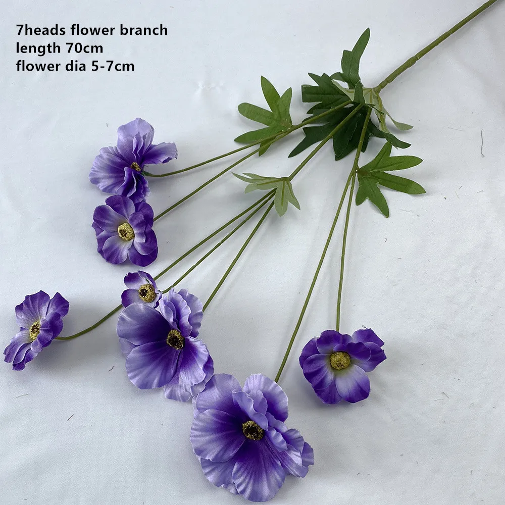 Fleur de pivoine artificielle pour décoration de mariage, fleur d'orchidée violette, guide routier, fleur d'hortensia, fleur en soie