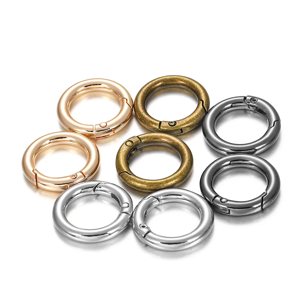 5pcs Metal Spring Clasps for Keychains, Bags, and Jewelry Making