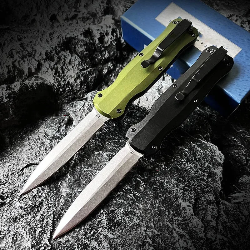 

BM 3300 Knives D2 Steel OTF Pocket Knife Tactical Military Knives EDC Aluminum Alloy Handle Self Defense Knives Clip Tool Gift