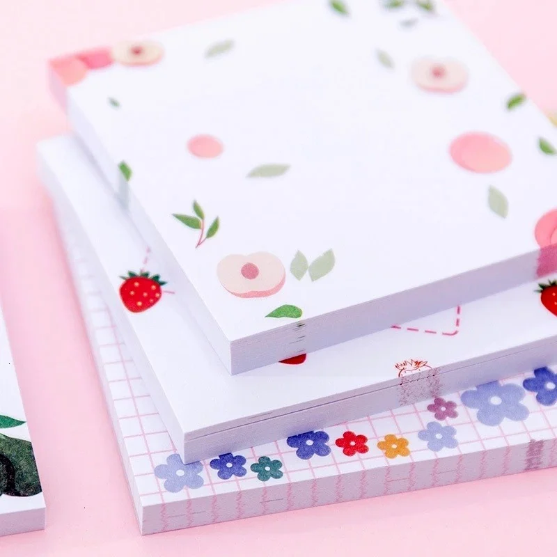

Fresh Flowers Memo Pad Student Memo Pad Fruit Memo Pad Office Planner Decoration Memo Message Book