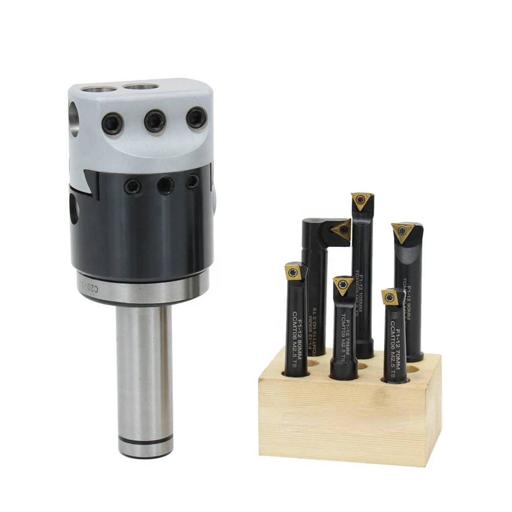

Replaceable Insert 12mm Boring Tool Bar Set with C20 C25 C32 Shank F1 12mm Rough Boring Head 6pcs Machine Clamp Boring set