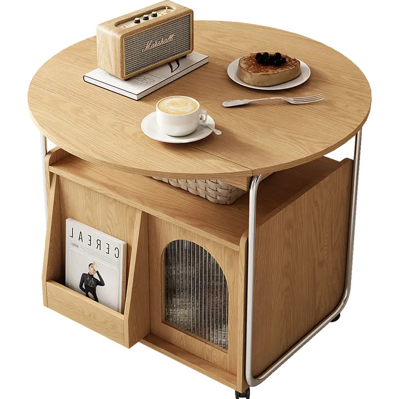 

Wyj Household Sofa Side Table Modern Simple Small Apartment Foldable Mobile Tea Table