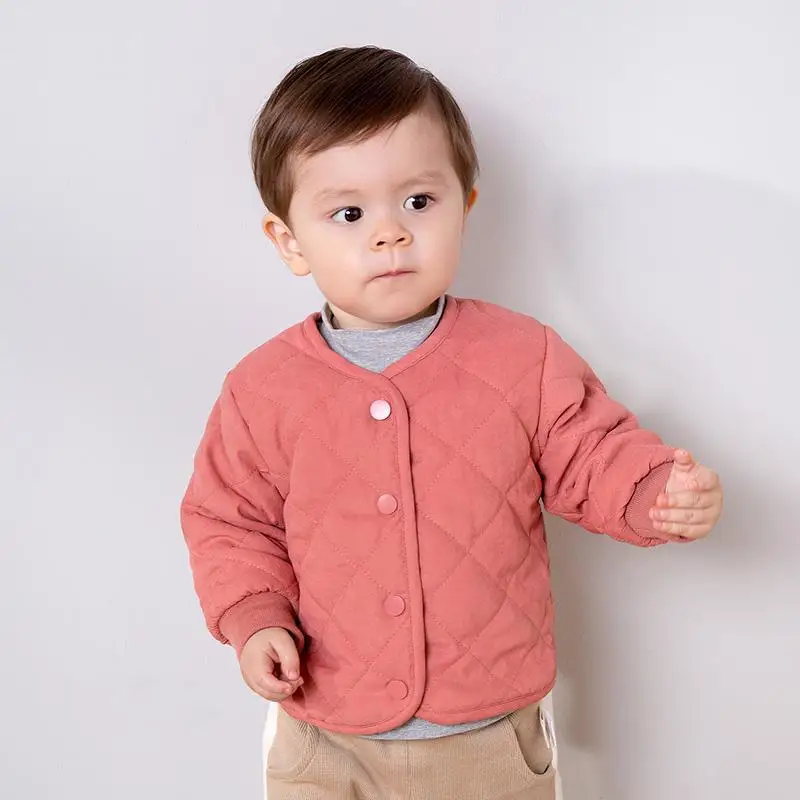 flocking cotton-padded clothes boy baby coat thickening cotton-padded jacket of the girls baby winter clothes the children