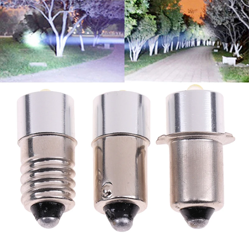 White Light Household P13.5S/E10/BA9S 6-24V 3W High Power LED Flashlight Bulbs 1SMD Emergency Work Lamp Torches Accessories