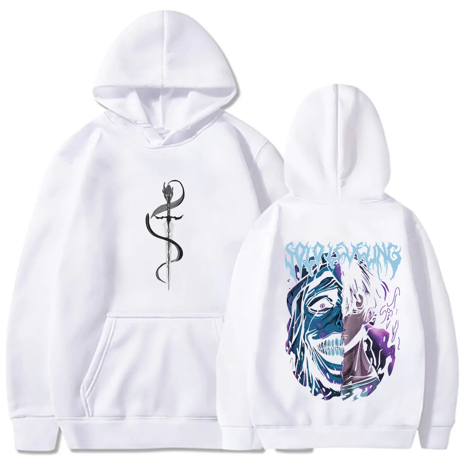 Solo Leveling Statue of God Hoodie Sung Jinwoo Hoodie  Anime Graphic Tees  Anime Sweatshirts Women Men Gift Streetwear 3