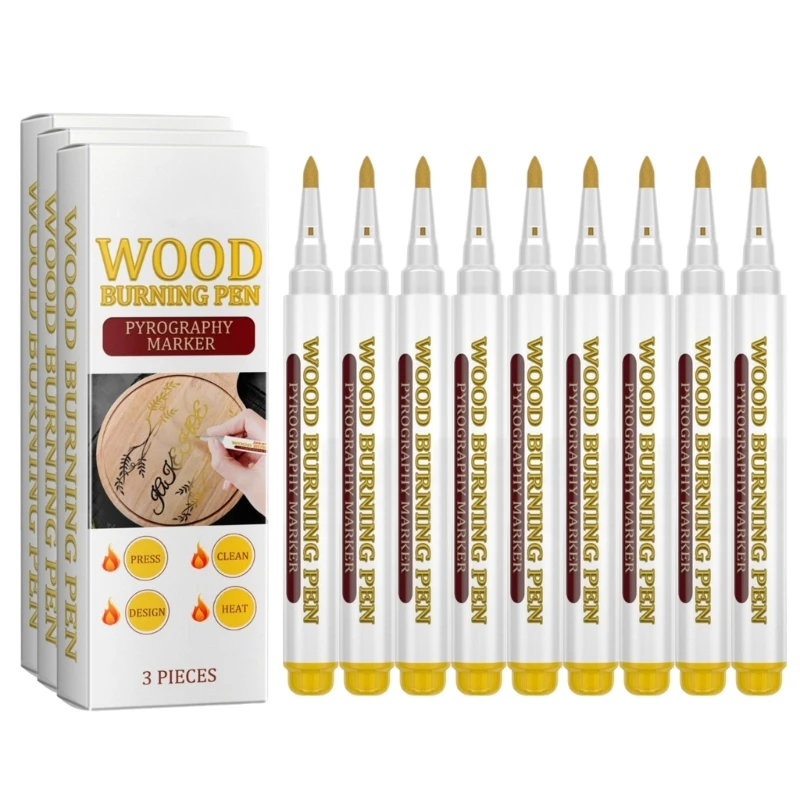 3/9 Pcs/Set Burning Pen Scorch Pen Marker Pyrography Marker Practical Burning Art Supplies for Artists wood burning pen