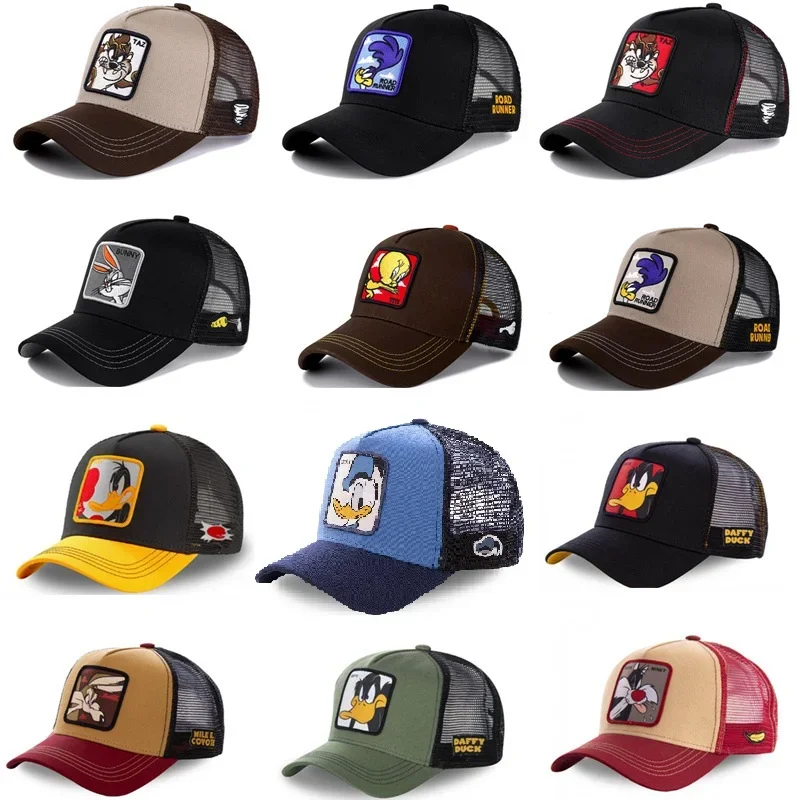 새로운 브랜드 디즈니 미키 미니 도널드 덕 Snapback 코튼 야구 모자 남성 여성 힙합 아빠 메쉬 트럭 운전사 선물 모자