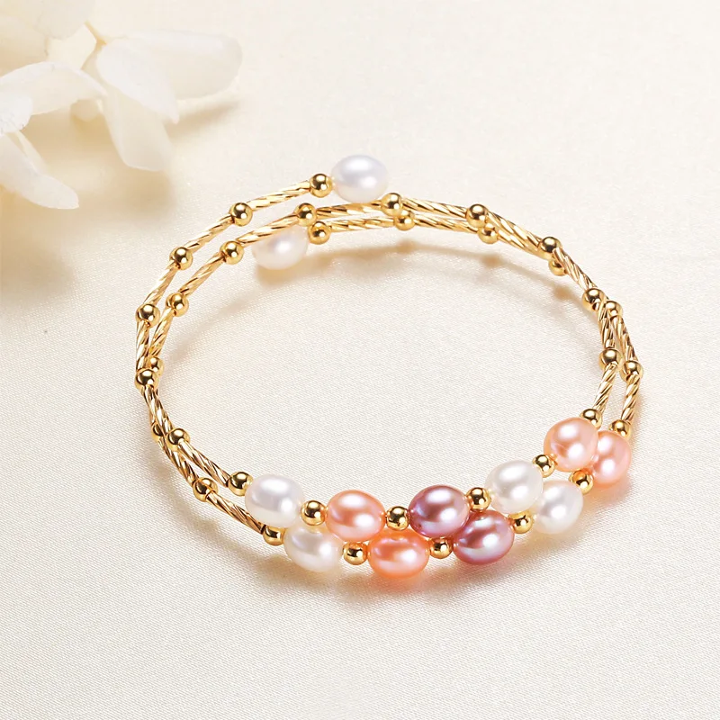 Accessories ethnic style Baroque freshwater pearl bracelet female