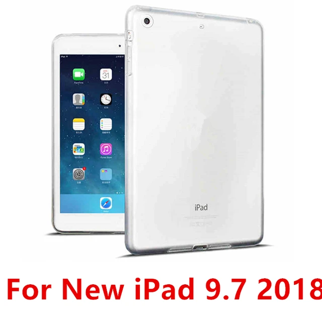 For New iPad 9.7 2017 2018 Case TPU Silicon Transparent Slim Cover for iPad Air 2 Air 1 Pro 10.5 Mini 2 3 4  Coque Capa Funda 9.7 2018