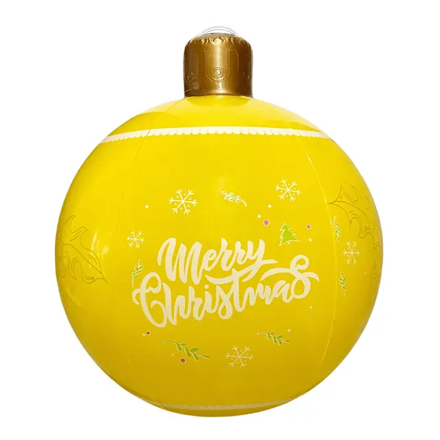 24 Inch PVC Inflatable Christmas Ball Outdoor Christmas Decorations Christmas Decorations Ball Holiday Yard Lawn Porch Decor 6