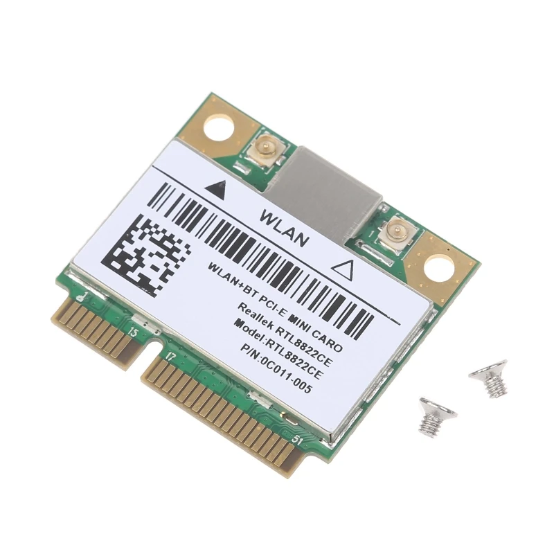 

1200Mbps RTL8822CE Mini PCIe Wifi Card Dual Band Wireless WiFi Card 802.11a b g n BT-Compatible 5.0 Wifi Card