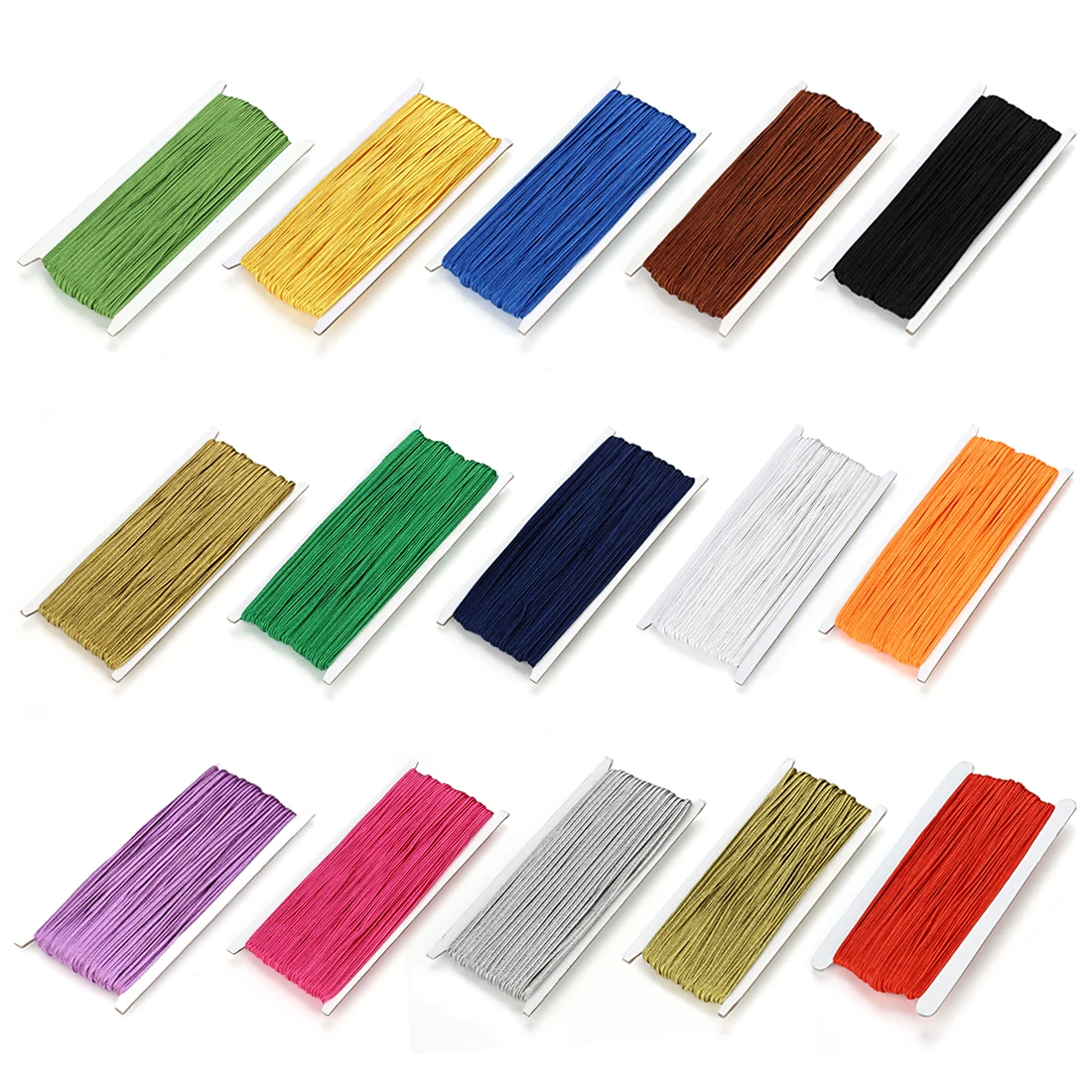 30yards/lot Chinese Soutache Cords Multicolor Nylon Rope Snake Belly Cords For DIY Jewelry Making Bracelet Clothing Accessories
