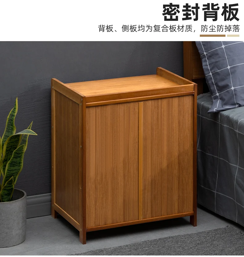 Drawer Nightstand Bedside Table Bedroom Nightstand with 1/3 Drawer Retro Style Home Storage Cabinet Bedroom Furniture Nightstand