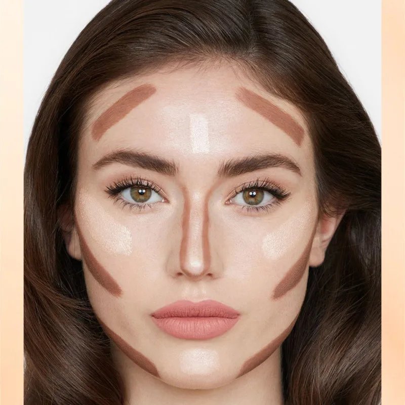 Double-ended Dual-use Contour Stick Nose Shadow Repair Highlighter Powder Concealer Shadow Repair Pen Lasting Makeup Cosmetics sponge head concealer liquid concealer makeup concealer waterproof concealer face concealer contour stick