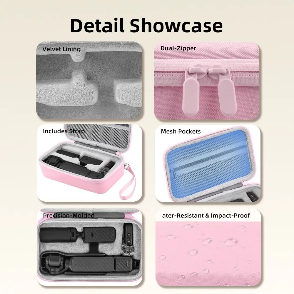 Portable Storage Bag Shockproof Lightweight Protective Bag Durable Waterproof Carrying Case for DJI Osmo Pocket 3 Creator Combo